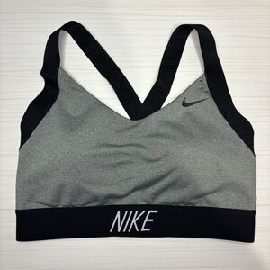 Nike Gray and Black Sports Bra Racerback Design